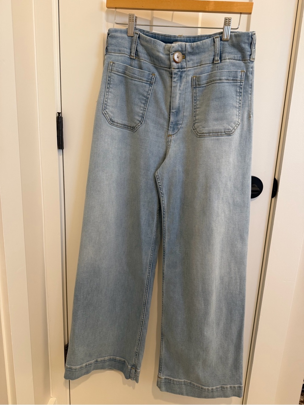 Maeve Colette Full Length Light Wash Jean